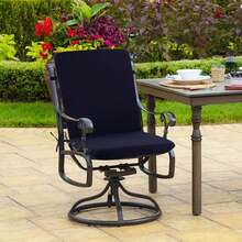 High Back Outdoor Chair Cushions-Water Proof Patio Dining Chair Cushions, Removable Machine-Washable Cover For Camping Beach Picnic Travel 17.72*41.34*1.97in - 黑色 - 查看 3