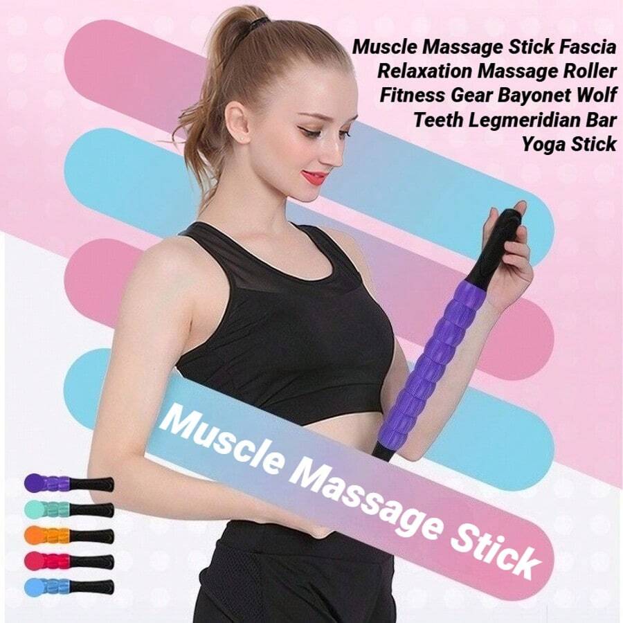 Gear Massage Stick Yoga Deep Muscle Relaxation Axis Personal Training Fascia Roller Plastic Fitness Body Massager