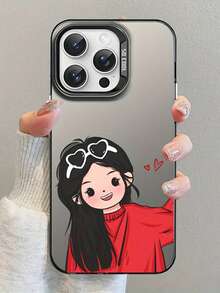 Valentine's Day 1 Pair Elegant Silver Tone Couple Phone Cases Compatible With IPhone 15 Pro Max, 17 Air, 16, 11, 13 Pro, 15 Pro, 15, 13 Pro Max, Shockproof Material Compatible With IPhone 14, 13, 12 - Multicolor - View 2