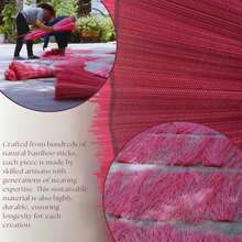 ChumDecor Fan Wall Decor,Large Bamboo Fan Wall Art For Boho Hanging Headboard,Decorative Folding Fan For Over Bed Decorations, (Pink, 31inch) - ColorF - 查看 5