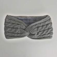 Women's Winter Warm Ear Muffs Headband, Thickened Inner Elastic Hairband, Soft Fleece Texture - Multiple Colors Available Black/White/Pink/Grey Suitable For Cold Weather, Perfect Gift For Daily And Formal Occasions - Elegant Knot Design, Festive Headwear, Warm Windproof Ear Covers - 粉紅色 - 查看 2