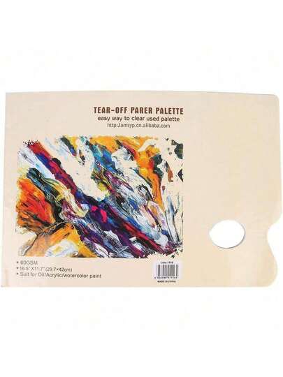EstiloTendenciaGarosa Desechable A3 Tear Off Paper Palette Artista Pintura Paleta De Papel A Juego Pad Papel Recubierto Para Acuarela Pintura Al óLeo GouacheCalidad PremiumVersióN Mejorada
