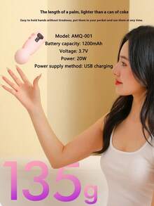 专业肌肉按摩枪，肌肉放松按摩器，颈部及肌肉按摩枪，便携式迷你电动按摩枪，USB充电，4档速度调节，腿部及腰部按摩，超轻外壳可轻松放入任何包袋中 - 彩色 - 查看 6