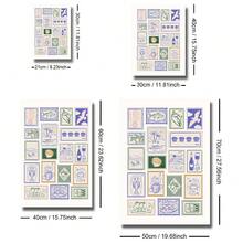 1 tấm tranh in trên vải canvas hình tem Ý cổ điển, phong cách tối giản ven biển Địa Trung Hải, thích hợp trang trí nhà ven biển, căn hộ, phòng khách, phòng ngủ, nhà hiện đại. - Nhiều màu - Xem 7