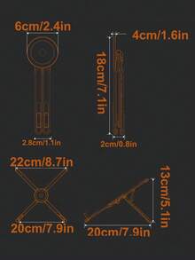 1pc 3-In-1 Foldable & Adjustable Height Magnetic Multi-Function Stand, Suitable For Smartphones, Tablets, Computers And Laptops, Provides 8 Height Adjustment Settings, Ergonomic Design, Stable As An Easel, Strong Magnetic Force, Quick Positioning, More Elegant And Convenient. - Multicolor - View 6