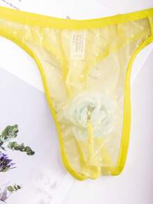 8-Pack Men's Sexy Lace Thong, Fashionable Lace Print See-Through Mesh Cutout Bikini Triangle Panties, Comfortable Breathable Elastic Low-Waist Underwear, Suitable For Daily Wear And Special Occasions - 混合色 - 查看 7