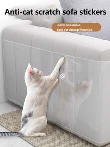 Película protectora resistente a arañazos para mascotas, pegatina transparente autoadhesiva de protección de muebles, cinta resistente a arañazos y al desgaste para sofás y paredes, un artículo de protección sustituto para tableros rascadores de gatos - Multicolor - Ver 4