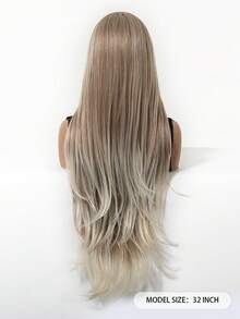 5星推荐 32英寸/81厘米长波浪巧克力棕色无刘海假发 - 女士耐热合成假发，自然逼真，适合角色扮演、彩色合成假发、高温假发，适合女士日常时尚造型，以及万圣节和圣诞节等场合。 - 香檳色 - 查看 7