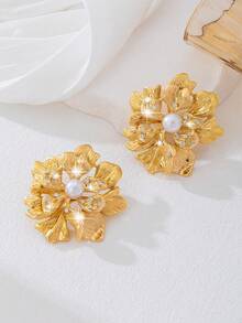 1对时尚优雅的女士花朵耳环，适合日常佩戴、节日、约会、送礼。 - 花朵 - 查看 6