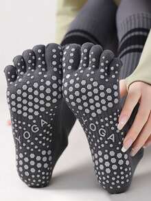 女士瑜伽健身跑步长袜 | 防滑过膝袜，带防滑点，两种款式（包头和五趾），足弓支撑和小腿压缩，适合所有级别的练习者 - 彩色 - 查看 4