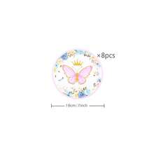 Butterfly Crown Disposable Tableware Set, Including 7/9 Inch Paper Plates, Paper Cups, Paper Napkins, Suitable For Birthday Parties, Festivals, Gatherings, Picnics, Celebration Events, Wedding Tea Parties, Graduation Ceremonies - Multicolor - View 14