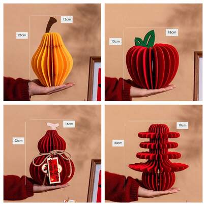 Felt Ornament With Auspicious Meaning, Suitable For Chinese New Year, New Year's Day, Home Decor, Party And Holiday Celebration