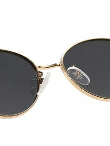 休闲复古圆形黑色时尚眼镜，适合日常出行、夏季海滩、装饰、街头摄影 - 彩色 - 查看 8