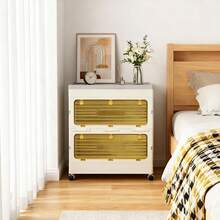 Techigher Storage Bins With Lids, 135L Folding Storage Box Wheels, Collapsible Plastic Bins For Closets, Stackable Organizer And Containers - Beige - View 7