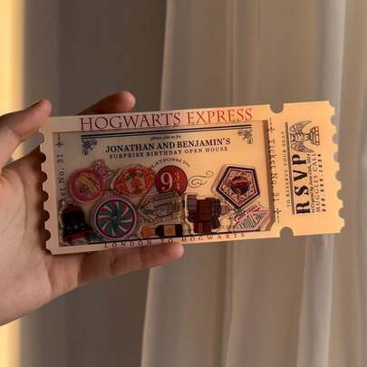 1pc 2026 New Hot Selling Express Train Ticket Stub Shaker, Cute Cartoon Christmas Gift, Birthday Gift, Easter Gift, Collectible Toy, Couple Toy, Cosplay Toy, Creative Toy, Couple Gift, Collectible Toy