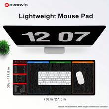 1pc Minimalist Windows Keyboard Shortcuts Mouse Pad, Large Desk Mat With Office Software Shortcut Keys For Students, Non-Slip Keyboard Pad With Computer Mouse Shortcut Pattern - Multicolor - View 7