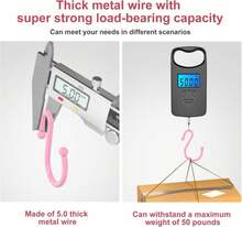 Qazvmlp 304 Stainless Steel S-Shaped Shower Curtain Hooks, Rust Proof Shower Hooks Rings For Kitchen Utensils,Clothes.Durable,Easy To Install, Set Of 12 Hooks, Light Pink (Style D) - ColorA - 查看 3