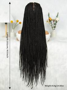 A ANYTIME Twist Braided Wigs Box Braided Lace Front Wig For Women Synthetic Full Lace Frontal Wig Faux Locs Wig Goddess Braids Wigs