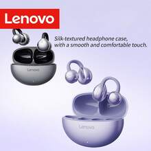 Lenovo kabellose Ohrhörer, Clip-On Stil, offenes Ohrdesign, extra lange Akkulaufzeit, hochwertige Audioqualität, intelligente Geräuschunterdrückung für Anrufe, bequemes Tragen, geeignet für langfristigen Einsatz, tolle Geschenkidee für Feiertage - Violett - Übersicht 2