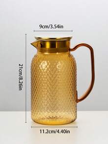 1pc Water Pitcher, Suitable For Juice, Sangria, Lemonade, Milk, Coffee, And Hot/Cold Beverages; Ice Tea Pitcher, Beverage Server, Stylish Pitcher, Juice Dispenser, Milk Jug, Coffee Server.