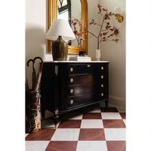 FloorPops X Chris Loves Julia Bonneville Oxblood Peel And Stick Floor Tiles, FP6333 - 多色299 - 查看 5