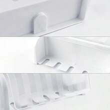 5 Slots Wall Mount Toothbrush Holder With Cover Self Adhesive Toothbrush Storage Organizer For Shower Toothbrush Hanger With Automatic Toothpaste Squeezer Dispenser - White 2 Pack - 查看 2