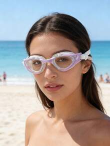 Adult Professional Swimming Goggles, High Transparency Anti-Fog Waterproof, Dual Silicone Sealing Strap, Essential For Swimming Pool, Beach, Training