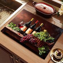 (Hot! ! ! ) 1pc Flat Stove Protection Pad, Rubber Anti-Slip Heat-Resistant Cover Pad For Kitchen Utensils, Suitable For Induction Cookers, Glass Stoves, Multifunctional Scratch-Resistant Pads, And Can Be Used As Mouse Pads For Ovens, Washing Machines And Dryers, And Kitchen Decoration. - Multicolor - View 17