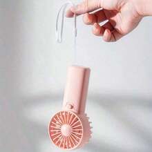 2025 Latest Portable Mini Handheld Fan - Lightweight, Battery-Powered (AAA) For Office, Travel, And Camping - Pink & White Options, Wearable Design (Batteries Not Included), Personal Cooling Device |    Mini Fans |   Durable Plastic Construction, Mini Handheld Fa - 藍色 - 查看 7