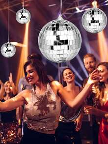 迷你迪斯科球悬挂装饰反光镜面球，70年代迪斯科派对用品，适合圣诞节假期 - 彩色 - 查看 6