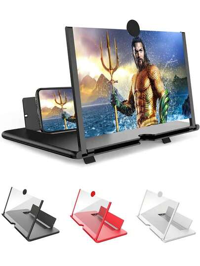 10-Inch 3D HD Foldable Phone Screen Magnifier Projector With Adjustable Stand, Suitable For Watching Movies, Gaming And Reading, High-Quality Stand