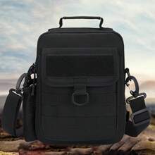 男士多功能腰包，户外MOLLE战术斜挎包，配有可调节腰带和肩带，大容量斜挎胸包，适合徒步和骑行，全天候适用 - 彩色 - 查看 14