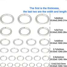 200pcs Stainless Steel Oval Split Rings, Suitable For DIY Jewelry Making, Necklace & Bracelet Crafting