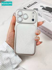 Koolife 1 件装电镀金属漆哑光闪粉手机壳,内置镜头保护膜,时尚亮面软 TPU 后盖,兼容 17/17 Pro/17 Pro Max、16/16 Pro/16 Pro Max/16 Plus、15/15 Pro/15 Pro Max/15 Plus - 銀色 - 查看 4