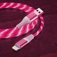 BinBoom 1pc LED Lightning Charging Cable | MFi Certified | USB Fast Charging Cable, Compatible With Apple 14/13/12/11 Pro Max/XR/XS/X/8 Plus/7 Plus/6 Plus/5s And Other Models - Multicolor - View 6