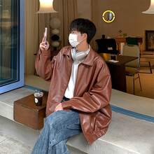 Men Faux Fur Coats - Black - View 4