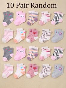 Zestaw skarpetek niemowlęcych żakardowych 20/10/5/1 z różowej serii, z uroczymi kwiatowymi wzorami. Skarpetki są nadrukowane we wzory takie jak kokardki, serduszka, kwiaty, paski i patchworkowe bloki kolorystyczne. Proste i swobodne, wygodne skarpetki średniej długości na każdą porę roku, skarpetki dla wcześniaków, a także skarpetki dla noworodków i małych dzieci. - Wielokolorowe - Zobacz 17