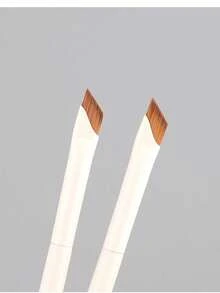 White Upgraded Precision Angled Eyebrow Eyeliner Makeup Brush, Ultra Thin Soft-Tipped Detailed Brush, Eyebrow Brush, Eyeshadow Brush, Brush - 白色的 - 查看 5