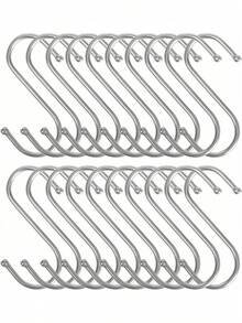 EstiloPaquete De 20 Ganchos En Forma De S De 7 Cm, Ganchos En Forma De S De Acero Inoxidable, Ganchos Para Colgar, Ganchos En S ResistentesVersióN Mejorada - 1 - Ver 2