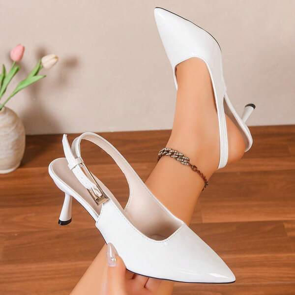 Women's High Heel Pumps, Fashionable White High Heels For Spring/Fall, Comfortable Heels For Commute And Party, Summer High Heels, Summer Sandals