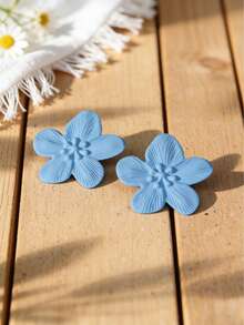 A Pair Of Ear Studs With Colorful Flowers In The Spring And Summer Vacation Style, Suitable For Ladies To Wear During Vacations And Music Festivals - Multicolor - View 8