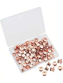 Estilo30 piezas de metal con cierre de cierre con caja de almacenamientoVersión mejorada - Oro rosa - Ver 2