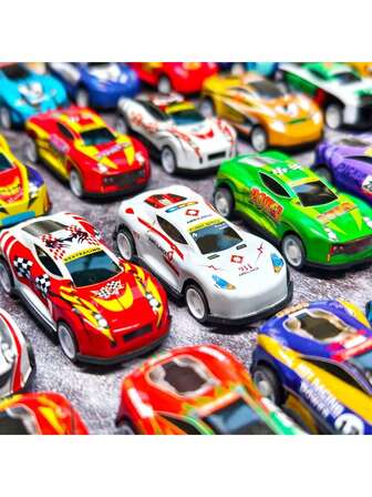 5/10/20个装迷你合金赛车玩具，款式随机，适合用作万圣节派对礼品袋、皮纳塔填充物、课堂奖品盒、玩具礼品。