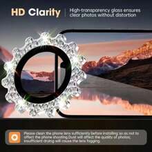 Diamond Gear Camera Lens Film Protector Compatible With Apple 17/16/15/14/13/12/11 Pro Max Pro Plus Mini 16e 17 Air Series, Ultra HD Full Coverage Anti-Scratch And Anti-Fingerprint Camera Lens Protective Film - Silver - View 5