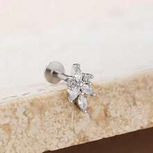 1 Pair Stainless Steel Earrings, No Diamond