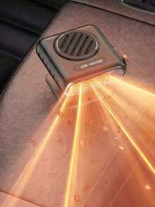 Portable Car Heater & Defogger - 12V Fast Heating Cigarette Lighter Powered, Heat & Fan For Quick Warm-Up, Fits Most Vehicles, Ideal For Winter Travel & Camping, Car Accessories