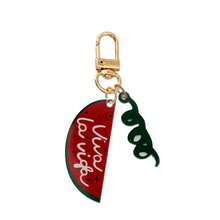 1/3pcs Shiny Watermelon Elegant Keychain Pendant, "Viva La Vida" Cute Fruit Keychain Pendant, Creative Bag Charm, Christmas Keychain
