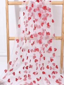 2条/1条母亲节红色心形网纱桌旗 - 采用心形网纱设计，饰以浪漫的心形图案。适用于婚礼餐桌装饰、婚宴中心摆设和派对餐桌装饰。这款轻盈的心形图案桌旗是一款装饰性面料，非常适合婚礼、母亲节、生日、周年纪念日、新娘送礼会、情人节和其他场合。 - 彩色 - 查看 8