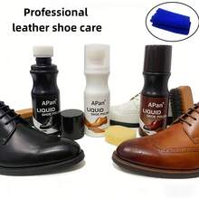 Neutral Brown Black Leather Care Cleaning Liquid Shoe Polish(75ml)