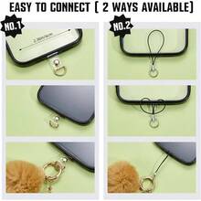 串珠手机手链挂绳，手机蝴蝶结吊坠腕带挂绳，可爱风，相机包配件，兼容安卓及大多数智能手机，送给母亲、家人、朋友、孩子、生日、节日的礼物 - 綠色 - 查看 7